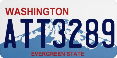 WA license plate ATT3289