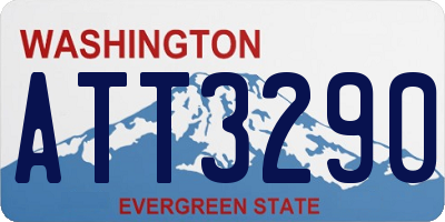 WA license plate ATT3290