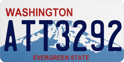 WA license plate ATT3292