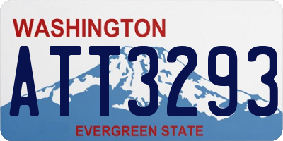 WA license plate ATT3293