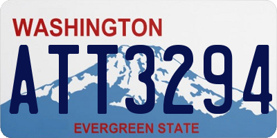 WA license plate ATT3294