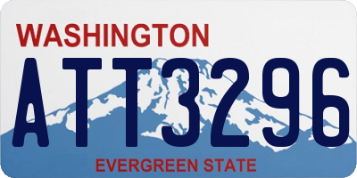 WA license plate ATT3296