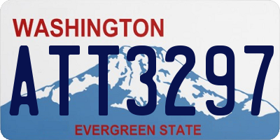 WA license plate ATT3297