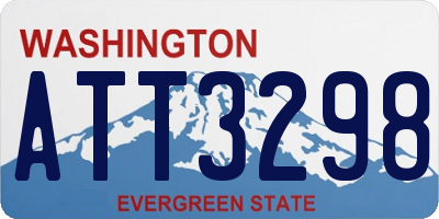 WA license plate ATT3298
