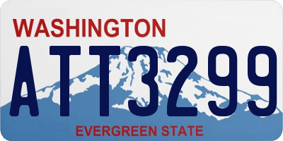 WA license plate ATT3299