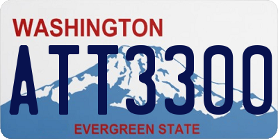 WA license plate ATT3300