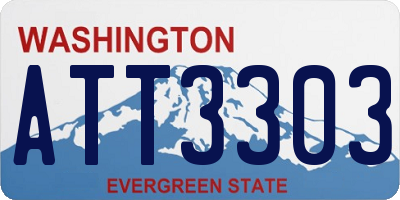 WA license plate ATT3303