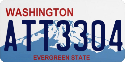WA license plate ATT3304