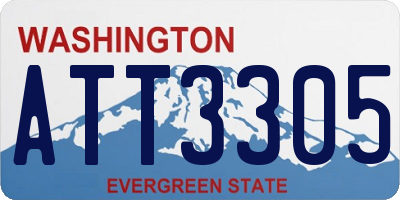 WA license plate ATT3305