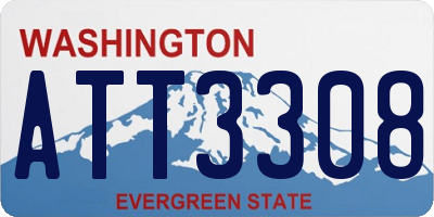WA license plate ATT3308
