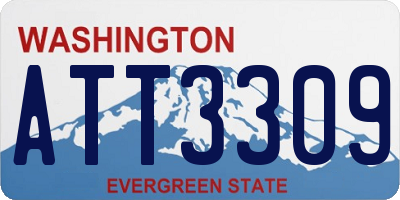 WA license plate ATT3309
