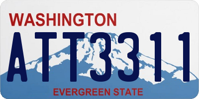 WA license plate ATT3311