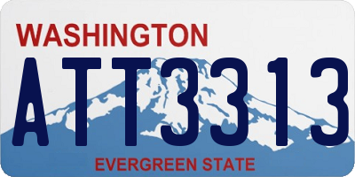 WA license plate ATT3313