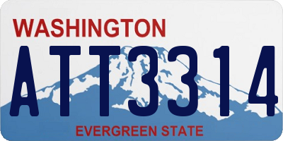 WA license plate ATT3314