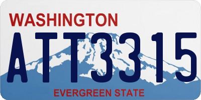 WA license plate ATT3315