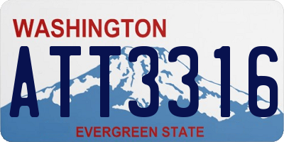 WA license plate ATT3316