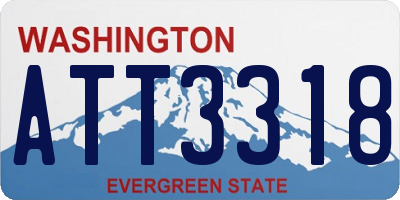 WA license plate ATT3318