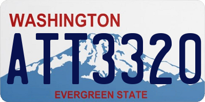 WA license plate ATT3320