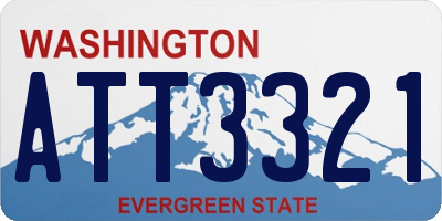 WA license plate ATT3321