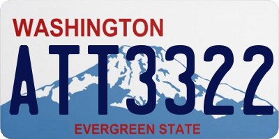 WA license plate ATT3322