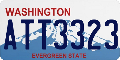 WA license plate ATT3323