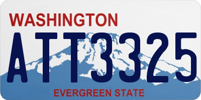 WA license plate ATT3325