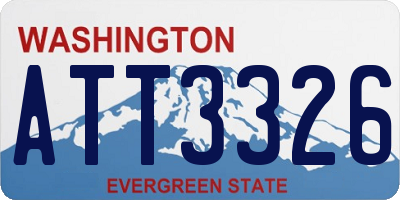 WA license plate ATT3326