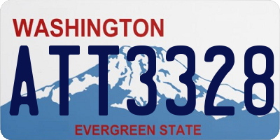 WA license plate ATT3328