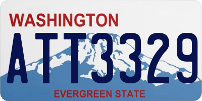 WA license plate ATT3329