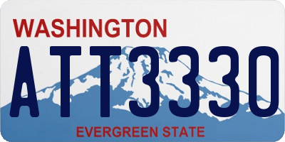 WA license plate ATT3330