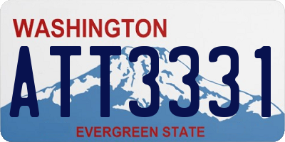 WA license plate ATT3331