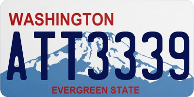 WA license plate ATT3339