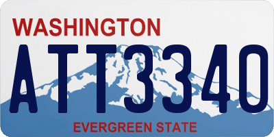 WA license plate ATT3340