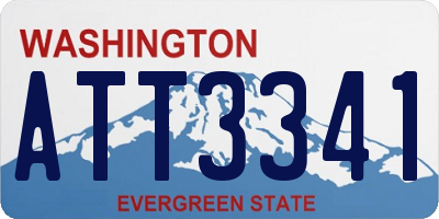 WA license plate ATT3341