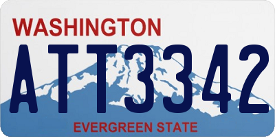 WA license plate ATT3342