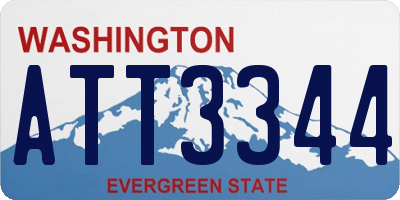 WA license plate ATT3344
