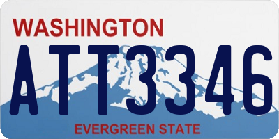 WA license plate ATT3346