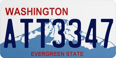 WA license plate ATT3347