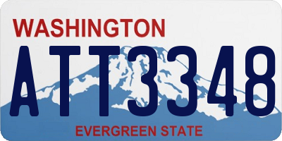 WA license plate ATT3348