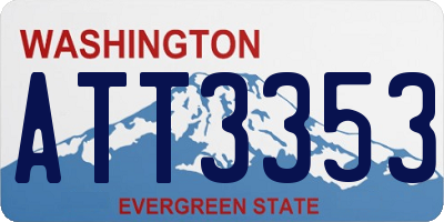WA license plate ATT3353
