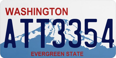 WA license plate ATT3354