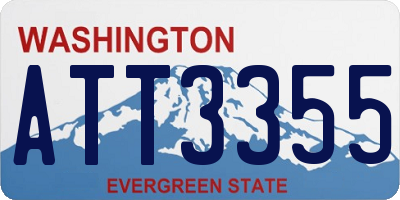 WA license plate ATT3355