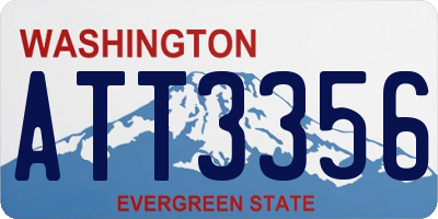 WA license plate ATT3356