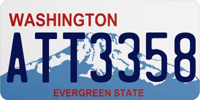 WA license plate ATT3358