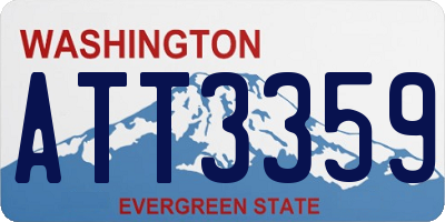 WA license plate ATT3359
