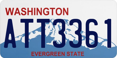 WA license plate ATT3361