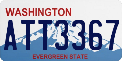 WA license plate ATT3367