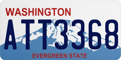 WA license plate ATT3368