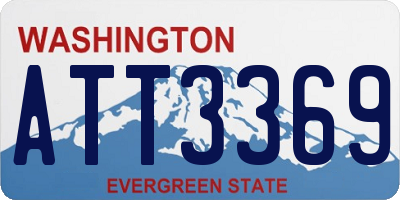 WA license plate ATT3369