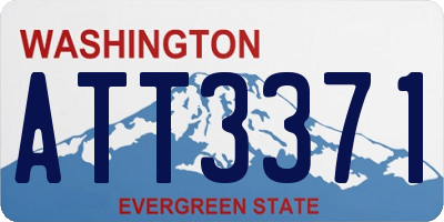 WA license plate ATT3371